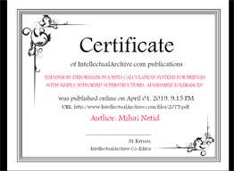 "Printed Certificate" Printed Certificate